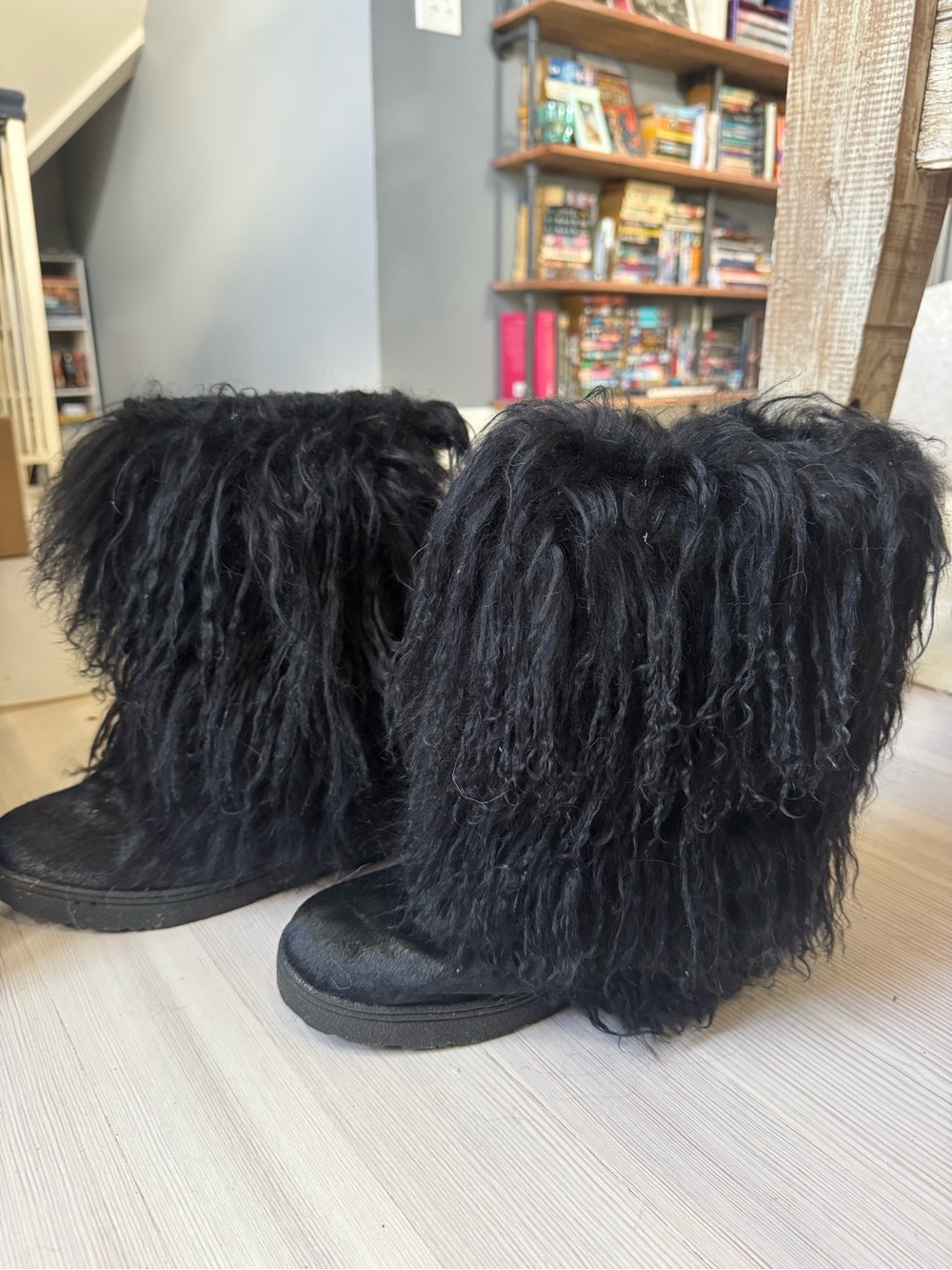 Bear paw Mongolian Sheep Fur Women's Winter Boots